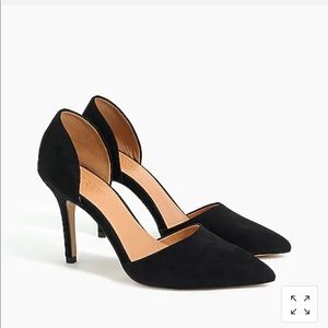 J. Crew Black Suede d'Orsay pumps